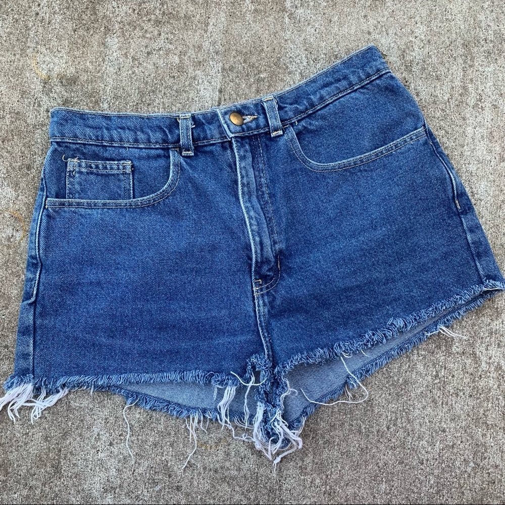 American Apparel | High Waisted Denim Shorts 31